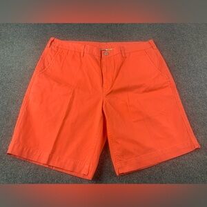 Bonobos Washed Chino Mens 100% Cotton Golf 9" Shorts Size 36 Orange